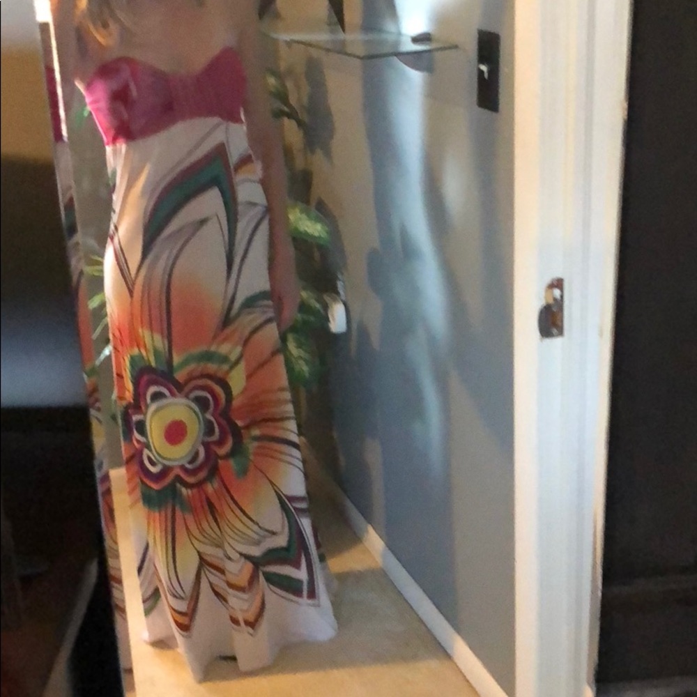 Strapless maxi dress, summer.